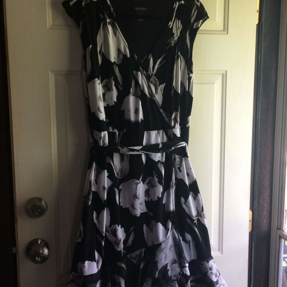 White House Black Market M Dress Stretch Faux Wrap